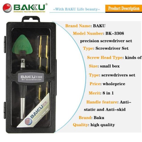 Ferramentas de precisão BK-3308 BAKU para telemóveis multimarca